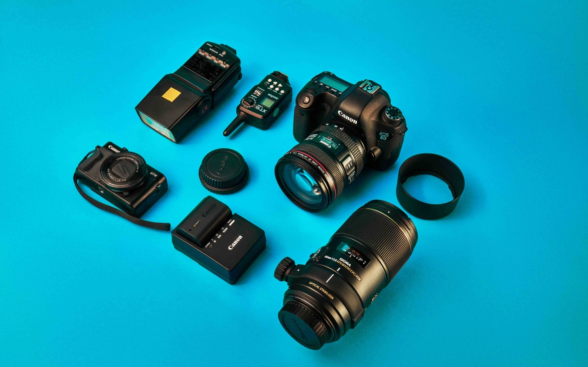 A wide range of photography and filming equipments